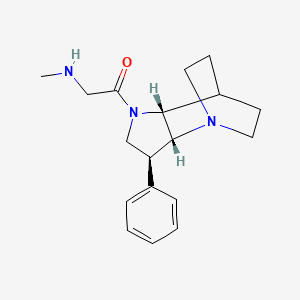 molecular formula C18H25N3O B5361779 N-methyl-2-oxo-2-[rel-(2R,3S,6R)-3-phenyl-1,5-diazatricyclo[5.2.2.0~2,6~]undec-5-yl]ethanamine dihydrochloride 