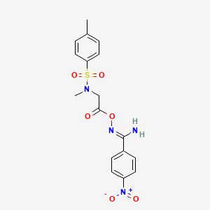 molecular formula C17H18N4O6S B5362037 N'-[({methyl[(4-methylphenyl)sulfonyl]amino}acetyl)oxy]-4-nitrobenzenecarboximidamide 