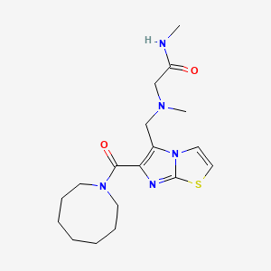 molecular formula C18H27N5O2S B5362250 N~2~-{[6-(azocan-1-ylcarbonyl)imidazo[2,1-b][1,3]thiazol-5-yl]methyl}-N~1~,N~2~-dimethylglycinamide 