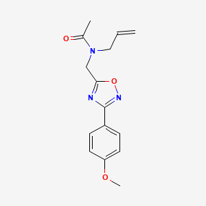 molecular formula C15H17N3O3 B5362293 N-allyl-N-{[3-(4-methoxyphenyl)-1,2,4-oxadiazol-5-yl]methyl}acetamide 