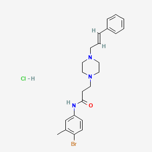 molecular formula C23H29BrClN3O B5362392 N-(4-bromo-3-methylphenyl)-3-[4-(3-phenyl-2-propen-1-yl)-1-piperazinyl]propanamide hydrochloride 