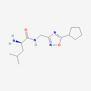 molecular formula C14H24N4O2 B5362409 N~1~-[(5-cyclopentyl-1,2,4-oxadiazol-3-yl)methyl]-D-leucinamide 