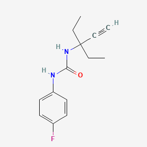 molecular formula C14H17FN2O B5362495 1-(3-Ethylpent-1-yn-3-yl)-3-(4-fluorophenyl)urea 