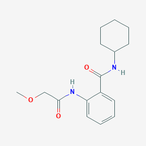 molecular formula C16H22N2O3 B5362550 N-cyclohexyl-2-[(methoxyacetyl)amino]benzamide 