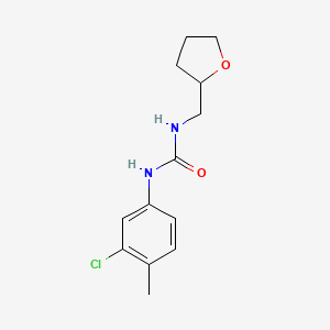 molecular formula C13H17ClN2O2 B5362597 N-(3-chloro-4-methylphenyl)-N'-(tetrahydro-2-furanylmethyl)urea CAS No. 853319-28-5