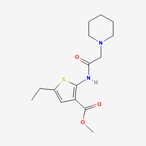 molecular formula C15H22N2O3S B5362627 methyl 5-ethyl-2-[(1-piperidinylacetyl)amino]-3-thiophenecarboxylate 