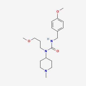 molecular formula C19H31N3O3 B5362695 N'-(4-methoxybenzyl)-N-(3-methoxypropyl)-N-(1-methyl-4-piperidinyl)urea 