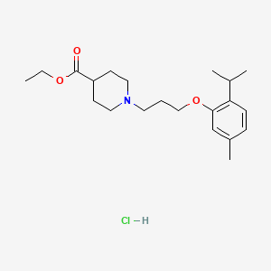 molecular formula C21H34ClNO3 B5362801 Ethyl 1-[3-(5-methyl-2-propan-2-ylphenoxy)propyl]piperidine-4-carboxylate;hydrochloride 