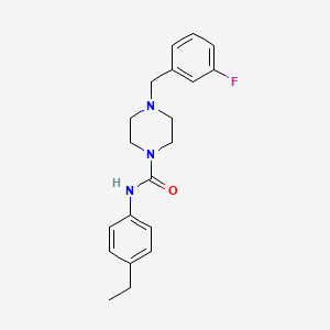 molecular formula C20H24FN3O B5363081 N-(4-ethylphenyl)-4-[(3-fluorophenyl)methyl]piperazine-1-carboxamide 