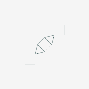 molecular formula C12H16 B053631 Dispiro[cyclobutane-1,3-tricyclo[3.1.0.02,4]hexane-6,1-cyclobutane] (9CI) CAS No. 114640-69-6