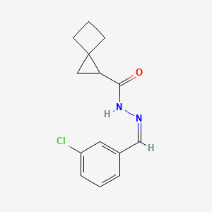 molecular formula C14H15ClN2O B5363149 N-[(Z)-(3-chlorophenyl)methylideneamino]spiro[2.3]hexane-2-carboxamide 