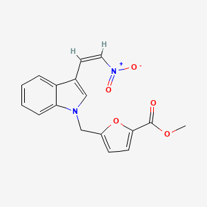 molecular formula C17H14N2O5 B5363159 methyl 5-{[3-(2-nitrovinyl)-1H-indol-1-yl]methyl}-2-furoate 