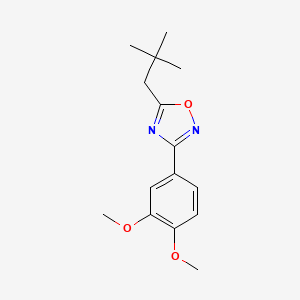 molecular formula C15H20N2O3 B5363201 3-(3,4-dimethoxyphenyl)-5-(2,2-dimethylpropyl)-1,2,4-oxadiazole 