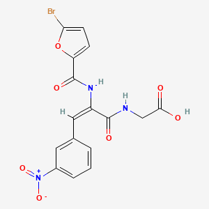 molecular formula C16H12BrN3O7 B5363266 N-[2-[(5-bromo-2-furoyl)amino]-3-(3-nitrophenyl)acryloyl]glycine 