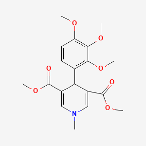 molecular formula C19H23NO7 B5363295 dimethyl 1-methyl-4-(2,3,4-trimethoxyphenyl)-1,4-dihydro-3,5-pyridinedicarboxylate 