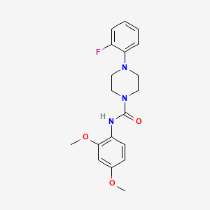 molecular formula C19H22FN3O3 B5363355 N-(2,4-dimethoxyphenyl)-4-(2-fluorophenyl)piperazine-1-carboxamide 
