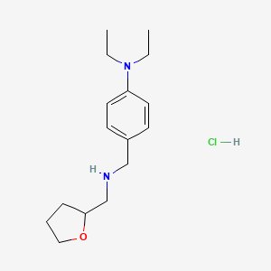 molecular formula C16H27ClN2O B5363497 N,N-diethyl-4-[(oxolan-2-ylmethylamino)methyl]aniline;hydrochloride 