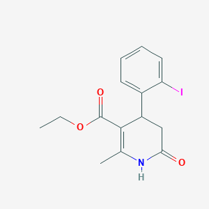 molecular formula C15H16INO3 B5363503 Ethyl 4-(2-iodophenyl)-2-methyl-6-oxo-1,4,5,6-tetrahydropyridine-3-carboxylate 