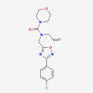 molecular formula C17H19ClN4O3 B5363570 N-allyl-N-{[3-(4-chlorophenyl)-1,2,4-oxadiazol-5-yl]methyl}morpholine-4-carboxamide 