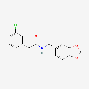 molecular formula C16H14ClNO3 B5363649 N-(1,3-benzodioxol-5-ylmethyl)-2-(3-chlorophenyl)acetamide 