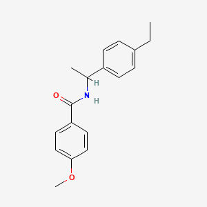 molecular formula C18H21NO2 B5363684 N-[1-(4-ethylphenyl)ethyl]-4-methoxybenzamide 