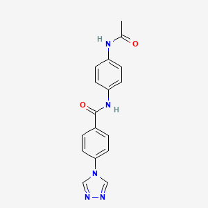 molecular formula C17H15N5O2 B5363751 N-[4-(acetylamino)phenyl]-4-(4H-1,2,4-triazol-4-yl)benzamide 