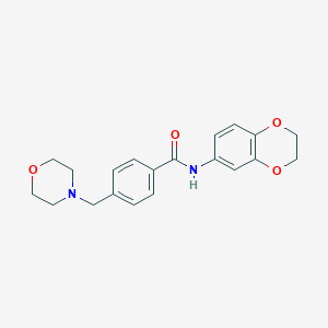 molecular formula C20H22N2O4 B5363765 N-(2,3-dihydro-1,4-benzodioxin-6-yl)-4-(4-morpholinylmethyl)benzamide 
