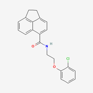 molecular formula C21H18ClNO2 B5363866 N-[2-(2-chlorophenoxy)ethyl]-1,2-dihydroacenaphthylene-5-carboxamide 