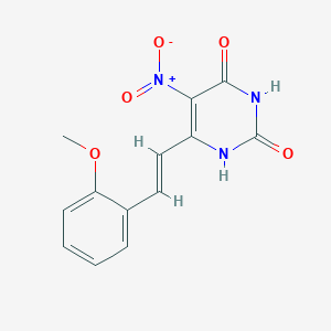 molecular formula C13H11N3O5 B5363874 6-[2-(2-methoxyphenyl)vinyl]-5-nitro-2,4(1H,3H)-pyrimidinedione 