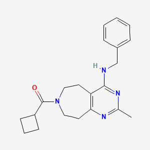 molecular formula C21H26N4O B5363945 N-benzyl-7-(cyclobutylcarbonyl)-2-methyl-6,7,8,9-tetrahydro-5H-pyrimido[4,5-d]azepin-4-amine 