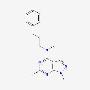 molecular formula C17H21N5 B5364194 N,1,6-trimethyl-N-(3-phenylpropyl)-1H-pyrazolo[3,4-d]pyrimidin-4-amine 