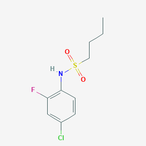 molecular formula C10H13ClFNO2S B5364262 N-(4-chloro-2-fluorophenyl)butane-1-sulfonamide 