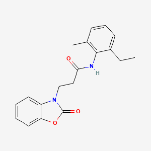 molecular formula C19H20N2O3 B5364269 N-(2-ethyl-6-methylphenyl)-3-(2-oxo-1,3-benzoxazol-3(2H)-yl)propanamide 