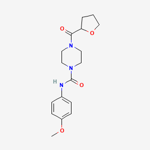 molecular formula C17H23N3O4 B5364302 N-(4-methoxyphenyl)-4-(oxolane-2-carbonyl)piperazine-1-carboxamide 
