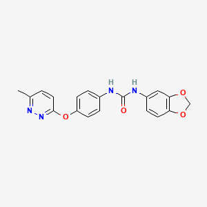 molecular formula C19H16N4O4 B5364312 N-1,3-benzodioxol-5-yl-N'-{4-[(6-methyl-3-pyridazinyl)oxy]phenyl}urea 