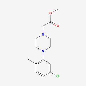 molecular formula C14H19ClN2O2 B5364445 METHYL 2-[4-(5-CHLORO-2-METHYLPHENYL)PIPERAZINO]ACETATE 