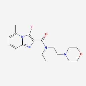 molecular formula C17H23FN4O2 B5364514 N-ethyl-3-fluoro-5-methyl-N-(2-morpholin-4-ylethyl)imidazo[1,2-a]pyridine-2-carboxamide 