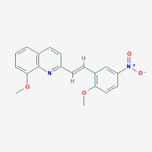 molecular formula C19H16N2O4 B5364652 8-methoxy-2-[(E)-2-(2-methoxy-5-nitrophenyl)ethenyl]quinoline 