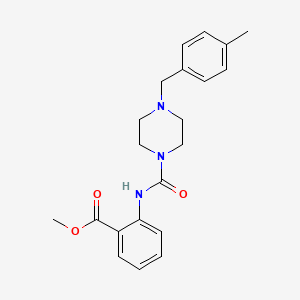 molecular formula C21H25N3O3 B5364749 METHYL 2-({[4-(4-METHYLBENZYL)PIPERAZINO]CARBONYL}AMINO)BENZOATE 