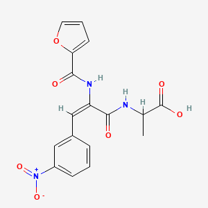 molecular formula C17H15N3O7 B5364780 N-[2-(2-furoylamino)-3-(3-nitrophenyl)acryloyl]alanine 