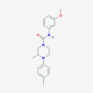molecular formula C20H25N3O2 B5364795 N-(3-methoxyphenyl)-3-methyl-4-(4-methylphenyl)piperazine-1-carboxamide 