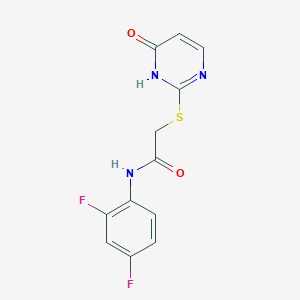 molecular formula C12H9F2N3O2S B5364891 N-(2,4-difluorophenyl)-2-[(6-oxo-1,6-dihydropyrimidin-2-yl)thio]acetamide 