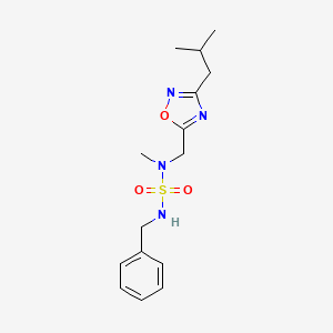 molecular formula C15H22N4O3S B5365085 N'-benzyl-N-[(3-isobutyl-1,2,4-oxadiazol-5-yl)methyl]-N-methylsulfamide 