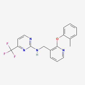 molecular formula C18H15F3N4O B5365114 N-{[2-(2-methylphenoxy)pyridin-3-yl]methyl}-4-(trifluoromethyl)pyrimidin-2-amine 