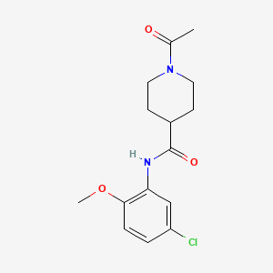 molecular formula C15H19ClN2O3 B5365131 1-acetyl-N-(5-chloro-2-methoxyphenyl)piperidine-4-carboxamide 