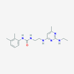 molecular formula C18H26N6O B5365140 N-(2,3-dimethylphenyl)-N'-(2-{[2-(ethylamino)-6-methyl-4-pyrimidinyl]amino}ethyl)urea 