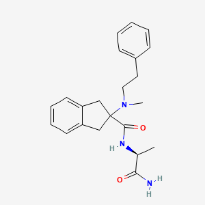 molecular formula C22H27N3O2 B5365291 N-[(1S)-2-amino-1-methyl-2-oxoethyl]-2-[methyl(2-phenylethyl)amino]-2-indanecarboxamide 