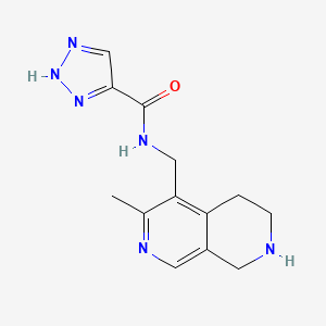 molecular formula C13H16N6O B5365312 N-[(3-methyl-5,6,7,8-tetrahydro-2,7-naphthyridin-4-yl)methyl]-2H-triazole-4-carboxamide 