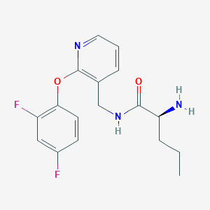 molecular formula C17H19F2N3O2 B5365419 N~1~-{[2-(2,4-difluorophenoxy)pyridin-3-yl]methyl}-L-norvalinamide 