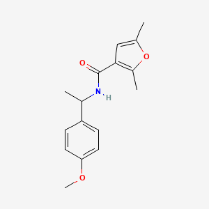 molecular formula C16H19NO3 B5365426 N-[1-(4-methoxyphenyl)ethyl]-2,5-dimethylfuran-3-carboxamide 